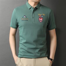 polo衫短袖男夏季潮牌2023新款半袖上衣宽松翻领t恤男，男装T恤，电商B212（原钱塘6029）