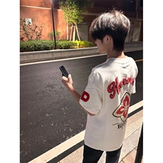 M528-P35复古高街时尚潮流痞帅炸街学院风短袖T恤男女同款，男装T恤，星座617A-1（原B318A）