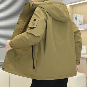 情侣冬款羽绒服男户外冲锋衣连帽男女同款冬加厚外套潮8973-P200图片