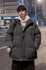 外景冬季韩版加厚面包服男潮字母宽松保暖棉衣立领外套MF9369/P90，男装棉衣，电商B316