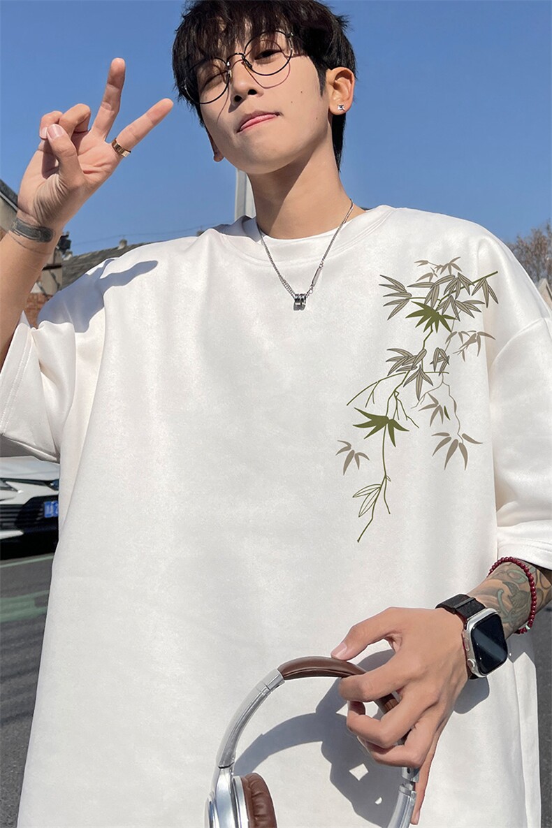 量大优供视频重磅麂皮绒短袖t恤男JT516-特p19,男装T恤,电商B371