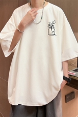 华夫格t恤男短袖男大码五分袖大皂风HT73430-P22，男装T恤，电商A040