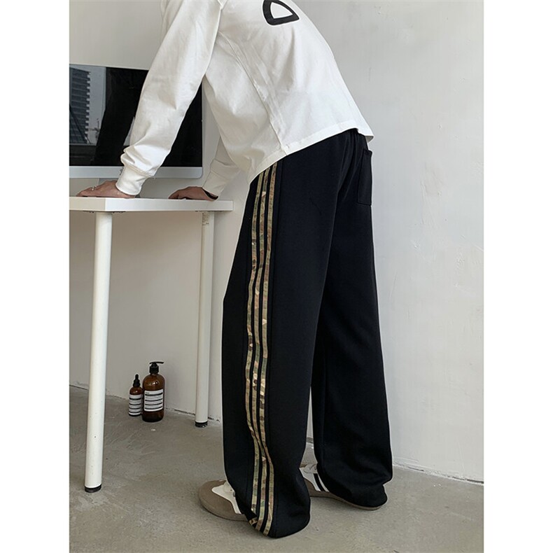 迷彩条纹裤子男春秋美式重磅卫裤直筒休闲运动裤子K1760-P40,男装休闲裤,星座308B-1