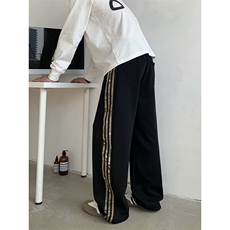 迷彩条纹裤子男春秋美式重磅卫裤直筒休闲运动裤子K1760-P40，男装休闲裤，星座308B-1