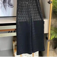 现货：醋酸压花中筒阔腿裤，其它，金川古韵(4F)