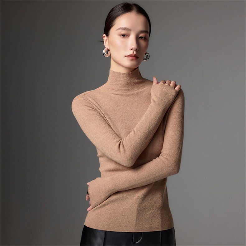 2025秋冬百搭时尚简约雪花高领针织衫,女装羊毛衫,蚂蚁派对工厂直营店