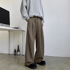 春季港风直筒休闲西裤男韩版宽松坠感丝滑潮百搭X248/P42，男装西裤，电商D202-1