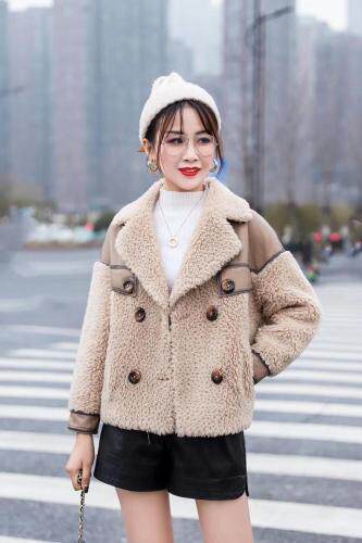 冬季现货三七毛皮毛一体，女装，春语雨桐