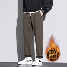 特批直筒休闲裤男新款运动宽松锥形卫裤百搭裤子J830-P40/加绒P50，男装休闲裤，星座509