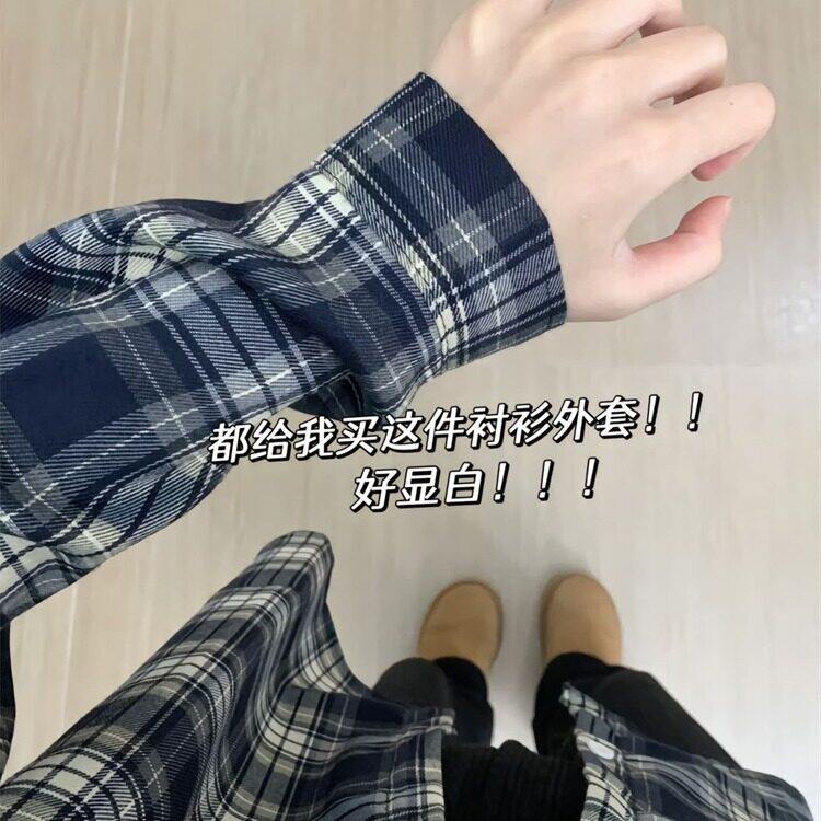 复古格子衬衫男春季新款美式长袖上衣cleanfit薄外套LJ8211-P35,男装衬衫,星座1008