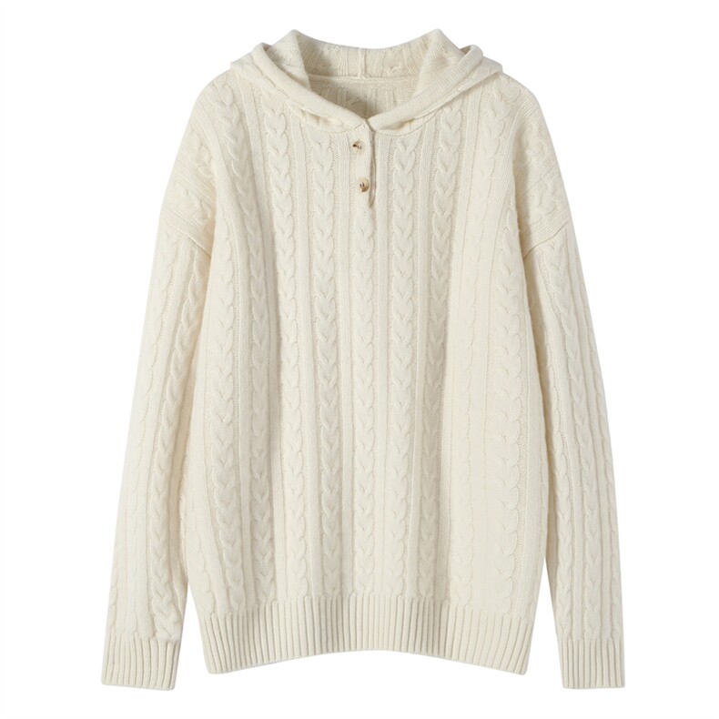 2025秋冬百搭时尚简约帽衫羊绒衫，女装羊绒衫，美够羊绒