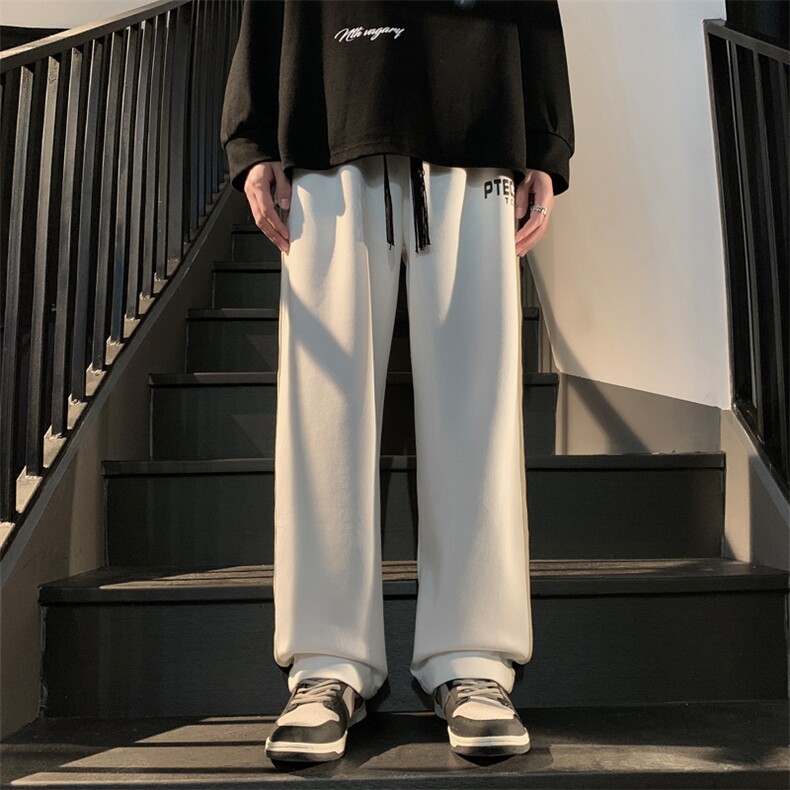 直播品质！重磅纯棉高克重2023新款阔腿休闲裤男K23118-P45控68,男装休闲裤,星座717