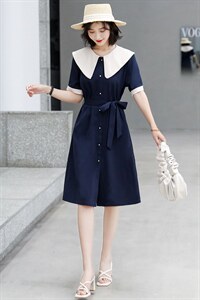 法式复古连衣裙女2021年新款夏季气质收腰显瘦轻熟风洋气雪纺裙子图片