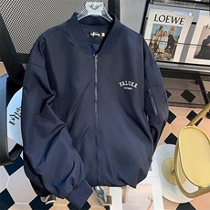 日系春秋新款潮牌撞色翻领夹克工装外套914-4-683，男装夹克，星座914-4