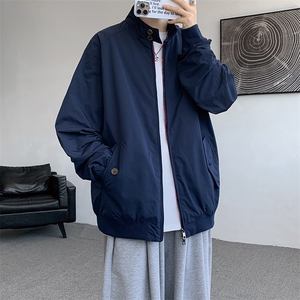 8XL-M美式复古棒球服外套男特大码潮牌双拉链立领夹克衫JK005P85图片