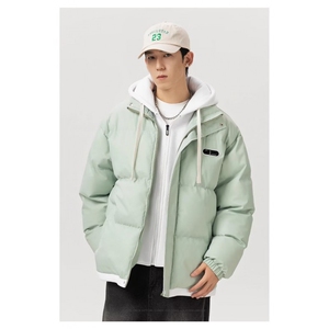 W594-P88 冬季加厚棉服假两件棉衣外套痞帅男装保暖棉袄两件套图片