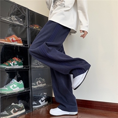 秋冬加厚垂感休闲裤宽松男拖地裤斜杠卫裤运动裤K10135-P45加绒50，男装休闲裤，电商A099