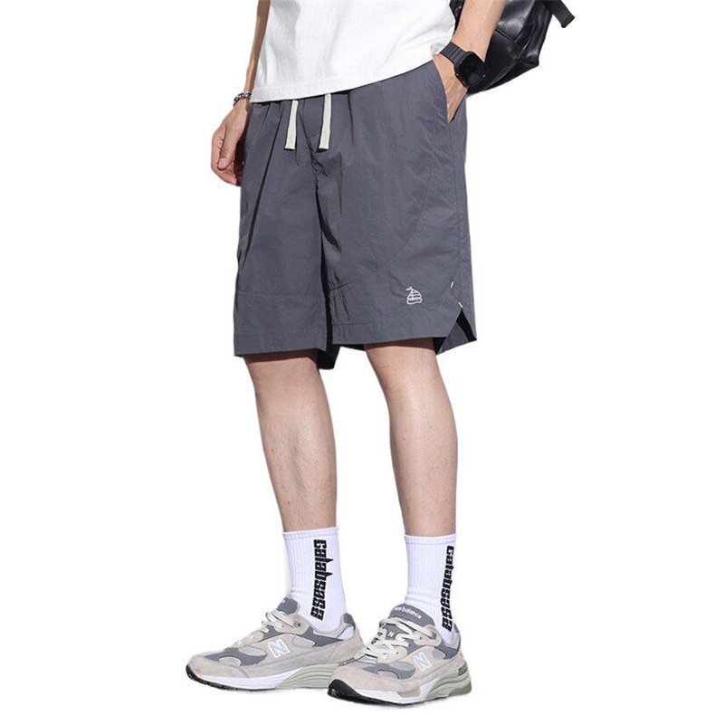 夏季日系潮百搭多色刺绣速干短裤宽松抽绳运动五分裤男Z2525-P35,男装牛仔裤,星座509