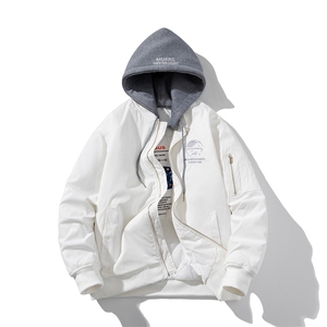 现货 三色秋冬季潮牌夹克棉衣棒球服 欧美街头飞行员外套情侣装图片