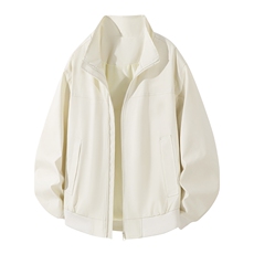 抖音春秋飞行立领休闲纯色复古百搭外套美式教练夹克6188-P43，男装夹克，星座1403B