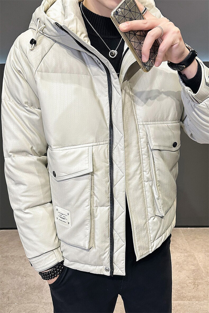 6621P1952025冬季新款PU皮羽绒服男士高品质外套,男装羽绒服,星座414（原B263）