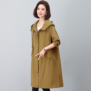 时尚潮流中长款女装风衣简约百搭显瘦外套秋季单品图片
