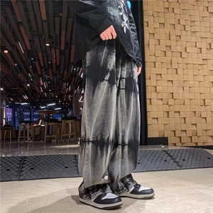 长裤牛仔裤宽松直筒时尚秋季日系潮流KJ53P40图片