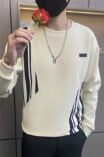W3287-特P50社会小伙卫衣男男士撞色拼接个性长袖T恤潮流修身，男装T恤，电商D310B-1