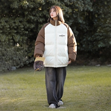 现货抖音得物可供视频三防加厚羽绒拼接棉衣外套面包棉服86620，男装棉衣，电商A486