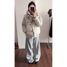 自制现货~高品质费尔岛双面穿羊羔绒马甲棉服外套MJ9019P68，男装棉衣，星座908