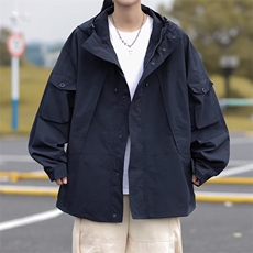 美式机能工装外套男春秋季户外防风防水冲锋衣潮牌宽松登山夹克，男装夹克，星座716-4