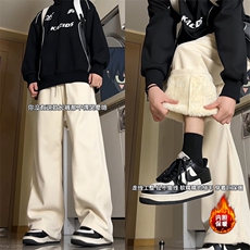 主推差价大~港风复古加绒保暖灯芯绒直筒裤情侣D2282-TP4068，男装休闲裤，电商A102