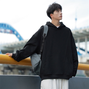 秋季现货纯色宽松二开卫衣男DSA157B-W6997-特P45图片