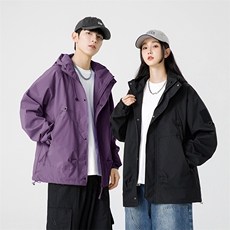 多巴胺连帽冲锋衣秋季工装防水夹克户外运动外套FJ90-特价P37，男装夹克，电商A007