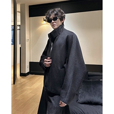 加棉加厚cleanfit立领短款拉链毛衣大衣夹克504-F30-P75控108，男装毛呢大衣，星座504
