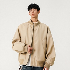 电商DSA028-JK2501P65100聚酯螺纹立领机车飞行服夹克限价98，男装夹克，电商A028