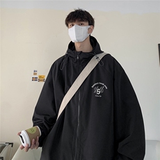 港风秋款宽松高品质连帽防水夹克F55P65控88，男装夹克，电商A247