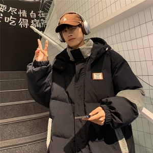 1506-1/M53101/P69潮牌冬季新款连帽棉服男防寒面包服情侣外套图片