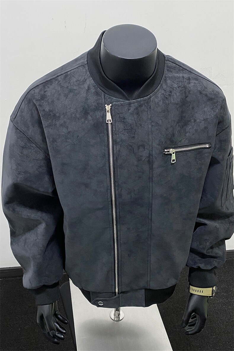 美式高阶秋冬PU棒球服夹克痞帅百搭情侣外套J562505TP75,男装夹克,电商A247