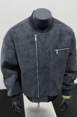 美式高阶秋冬PU棒球服夹克痞帅百搭情侣外套J562505TP75，男装夹克，电商A247