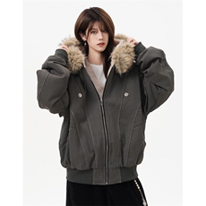 原创潮毛领连帽仿兔毛座山雕棉服短宽棉衣派克服M9929，男装棉衣，星座1116A（原606A-3）