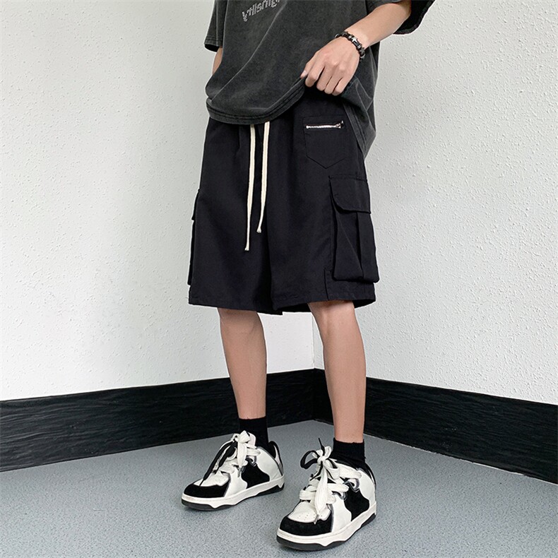 2023夏季新款港风美式高街纯色vibe百搭休闲工装五分裤DK254-P30,男装休闲裤,星座313A(原308A-2)