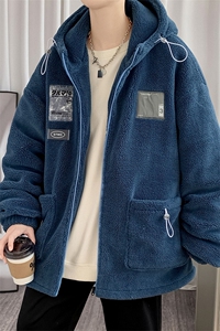 2024冬新款 日系外景 羊羔毛加厚连帽棉衣棉服 YG402-P120控150图片