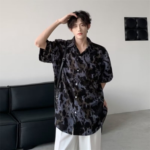 小众高级感夏威夷风花衬衫男女宽松oversize垂感衬衣夏装C3001