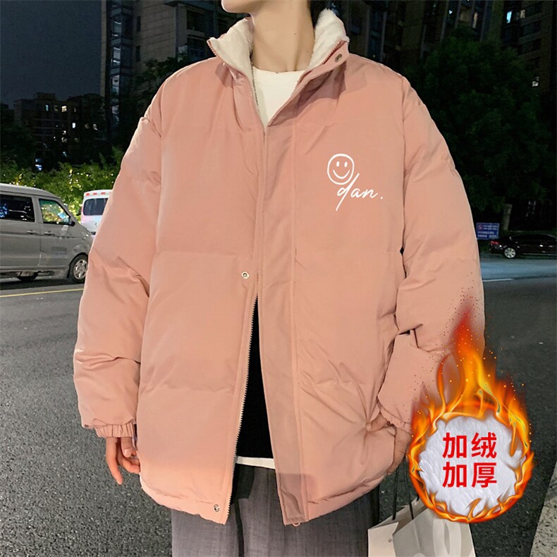 ！2023秋冬笑脸印花棉衣男保暖时尚棉服外套MY102特P78图片