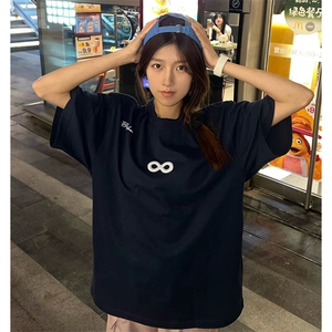 万针全刺绣解构设计260克重磅双纱纯棉高品质美式高街短袖T恤特35图片