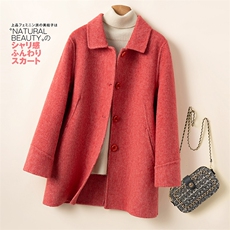 2025年新款双面呢羊毛大衣女小个子短款赫本风羊毛呢外套高端，女装双面呢大衣，优远毛呢大衣