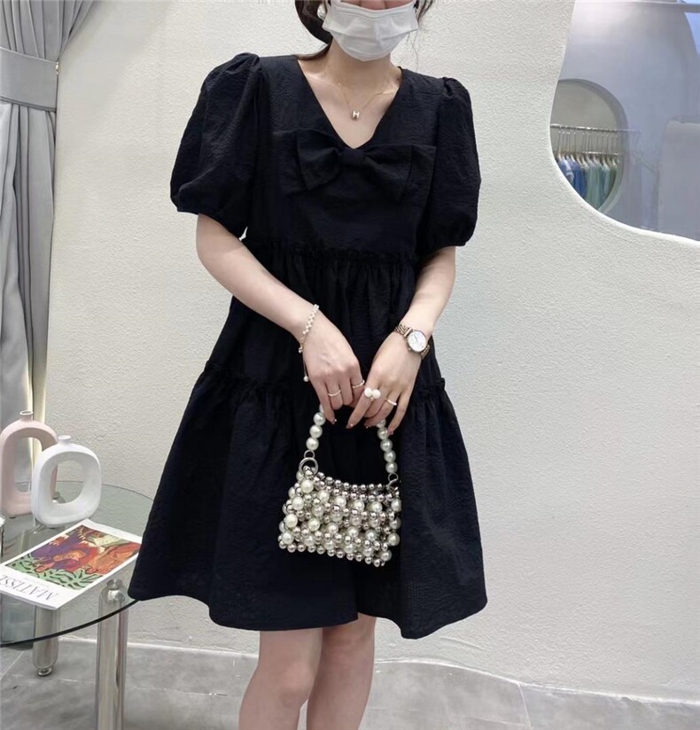 韩版蝴蝶结宽松连衣裙，女装连衣裙，Balance Studio(2F)