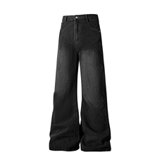 春秋新款宽松牛仔裤男潮复古直筒阔腿休闲长裤NZ00926/P35加绒P45，男装牛仔裤，电商B316