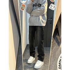 B221美式ins高街小众百搭纯色微喇牛仔裤LK22087-P55控78，男装牛仔裤，电商B221
